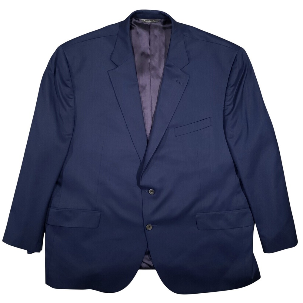 Jack Victor Blazer Mens 50R Navy Blue Gifford SPJ Wool Suit Jacket Super 130s